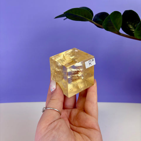 Honey Calcite Jello Cube