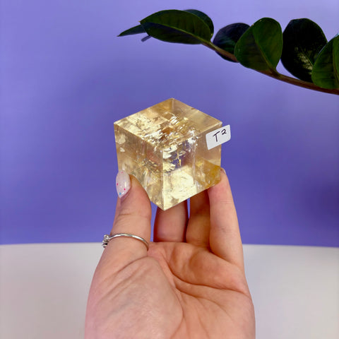 Honey Calcite Jello Cube