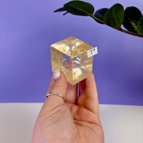 Honey Calcite Jello Cube