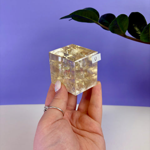 Honey Calcite Jello Cube