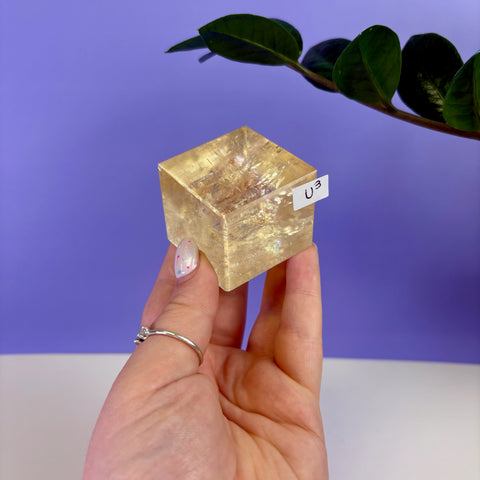 Honey Calcite Jello Cube