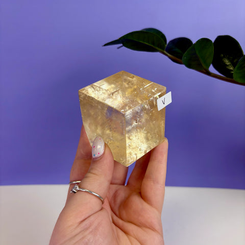 Honey Calcite Jello Cube