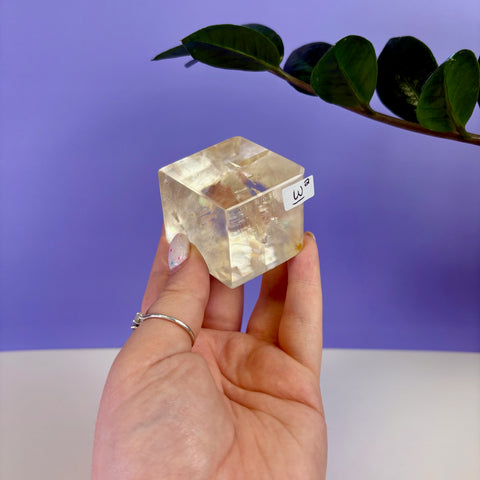Honey Calcite Jello Cube