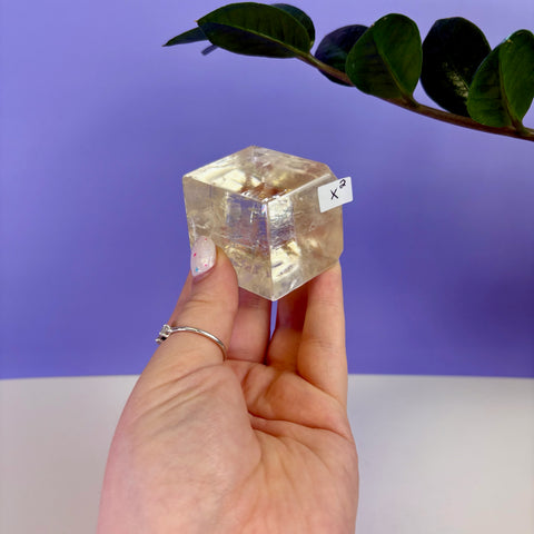 Honey Calcite Jello Cube