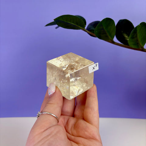 Honey Calcite Jello Cube
