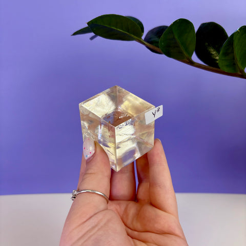 Honey Calcite Jello Cube