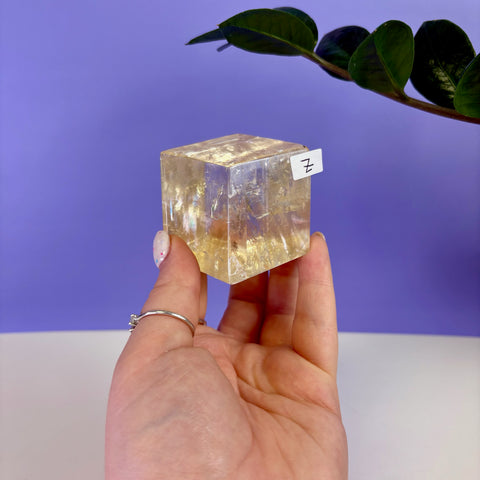 Honey Calcite Jello Cube