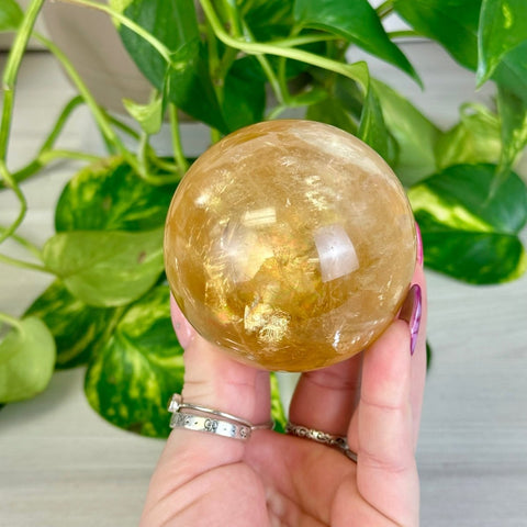 Honey Calcite Sphere 188 8 - Kenna's Crystals from TikTok