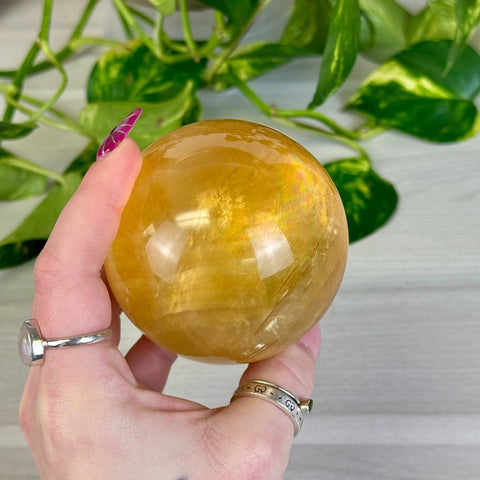 Honey Calcite Sphere 255 13 - Kenna's Crystals from TikTok