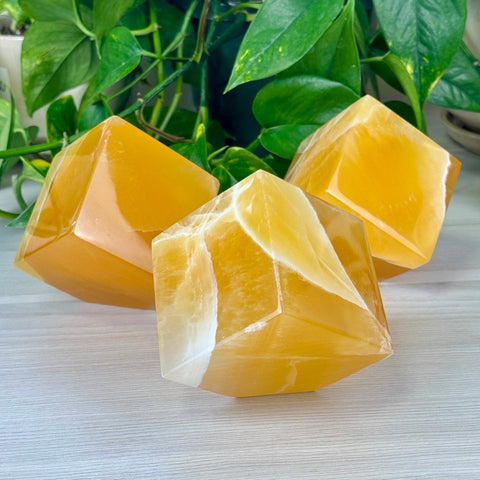 Honeycomb Calcite Cube 1 - Kenna's Crystals from TikTok