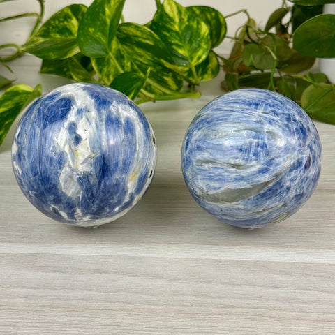 Icy Blue Kyanite Sphere 240 3 - Kenna's Crystals from TikTok