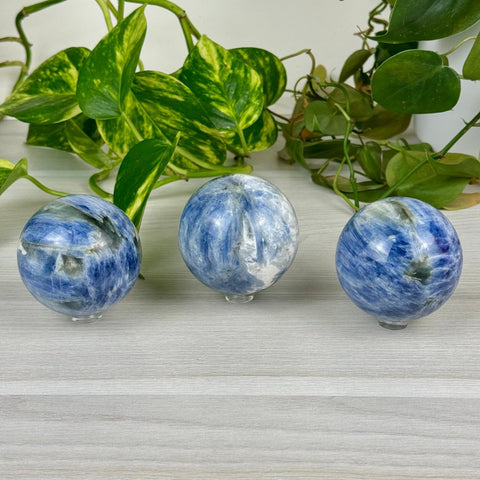 Icy Blue Kyanite Sphere 77 13 - Kenna's Crystals from TikTok