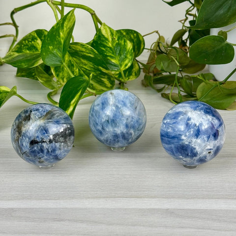 Icy Blue Kyanite Sphere 88 12 - Kenna's Crystals from TikTok
