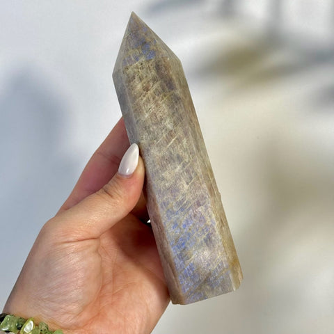 Imperfect Blue Flash Moonstone Tower 77 2 - Kenna's Crystals from TikTok