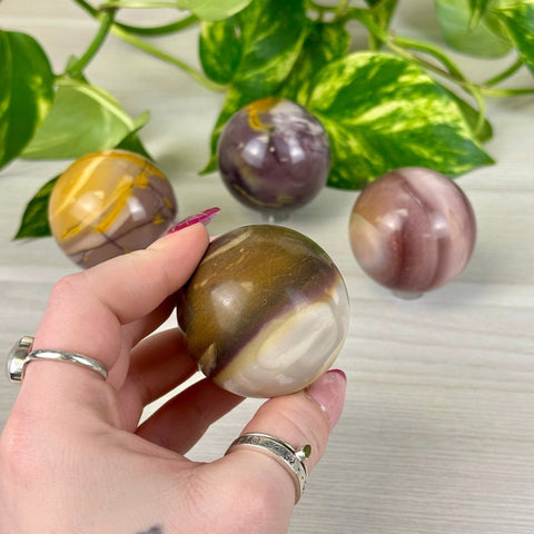 Imperfect Mookaite Jasper Sphere 44 4 - Kenna's Crystals from TikTok
