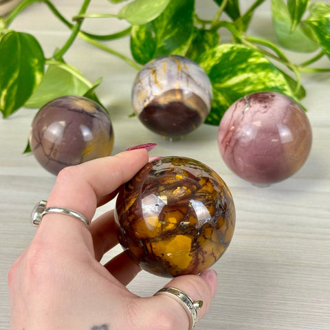 Imperfect Mookaite Jasper Sphere 66 5 - Kenna's Crystals from TikTok