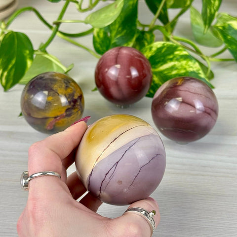 Imperfect Mookaite Jasper Sphere 77 7 - Kenna's Crystals from TikTok
