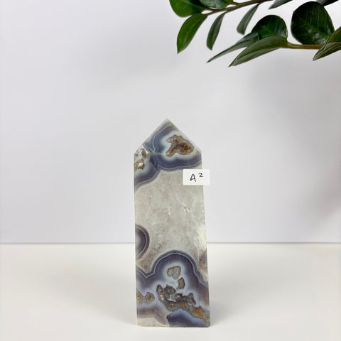 Imperfect Moss Agate Tower - Kenna's Crystals