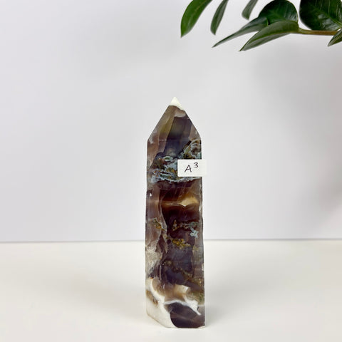 Imperfect Moss Agate Tower - Kenna's Crystals