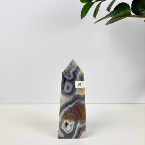 Imperfect Moss Agate Tower - Kenna's Crystals