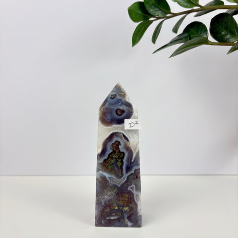 Imperfect Moss Agate Tower - Kenna's Crystals