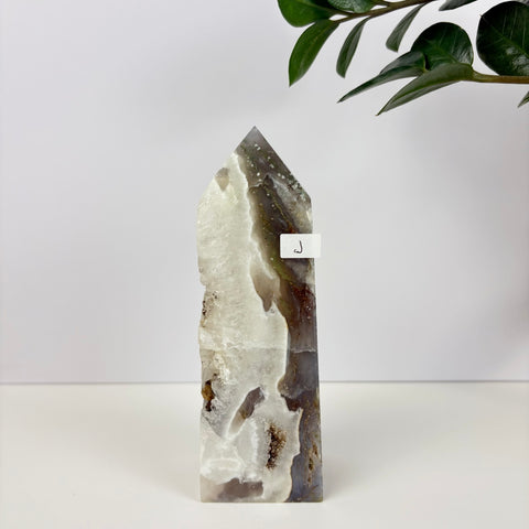 Imperfect Moss Agate Tower - Kenna's Crystals