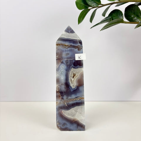 Imperfect Moss Agate Tower - Kenna's Crystals