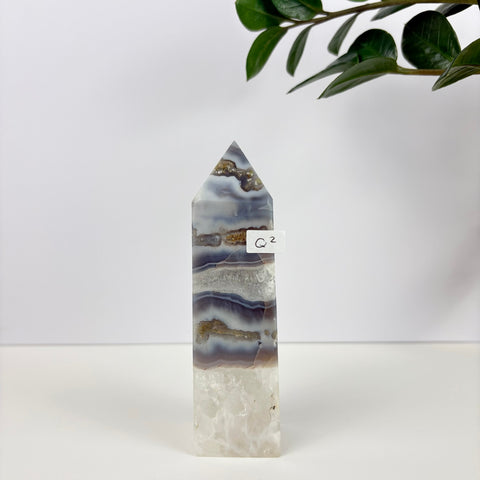 Imperfect Moss Agate Tower - Kenna's Crystals