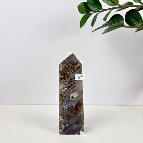 Imperfect Moss Agate Tower - Kenna's Crystals