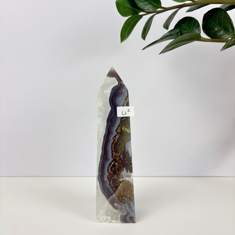 Imperfect Moss Agate Tower - Kenna's Crystals