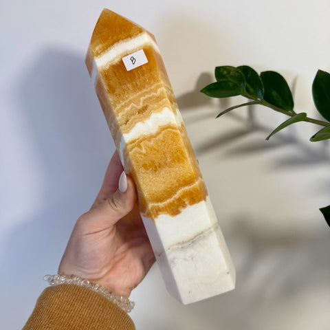 Imperfect Orange Calcite Tower B 2 - Kenna's Crystals from TikTok