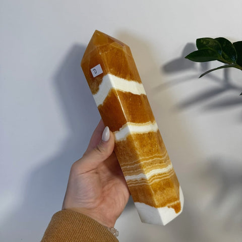 Imperfect Orange Calcite Tower D 4 - Kenna's Crystals from TikTok