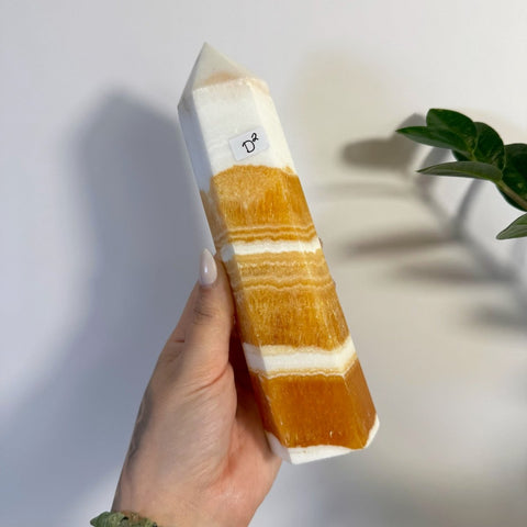 Imperfect Orange Calcite Tower D2 30 - Kenna's Crystals from TikTok