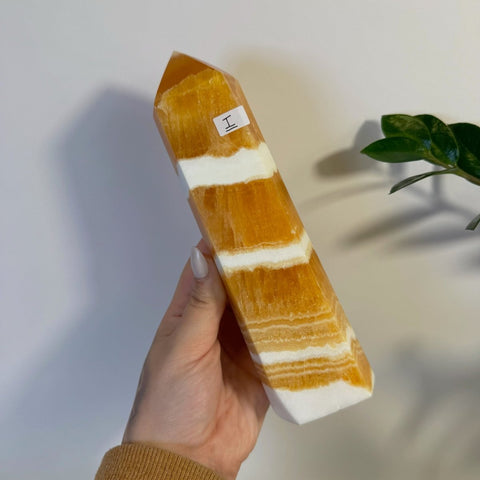 Imperfect Orange Calcite Tower I 9 - Kenna's Crystals from TikTok