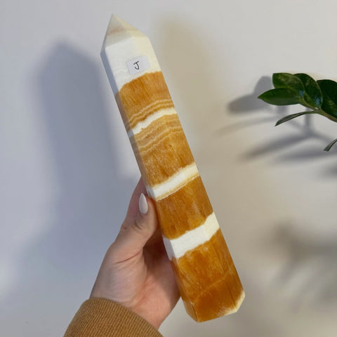 Imperfect Orange Calcite Tower J 10 - Kenna's Crystals from TikTok