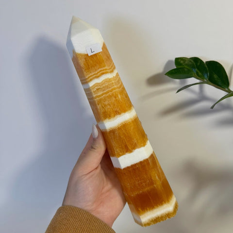 Imperfect Orange Calcite Tower K 12 - Kenna's Crystals from TikTok