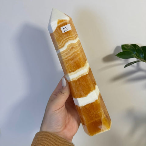 Imperfect Orange Calcite Tower M 13 - Kenna's Crystals from TikTok