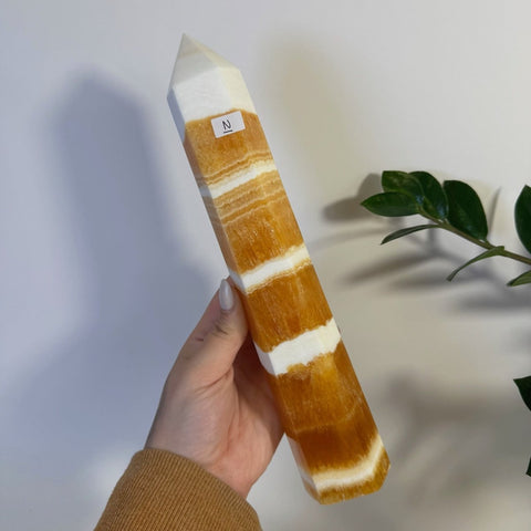 Imperfect Orange Calcite Tower N 14 - Kenna's Crystals from TikTok