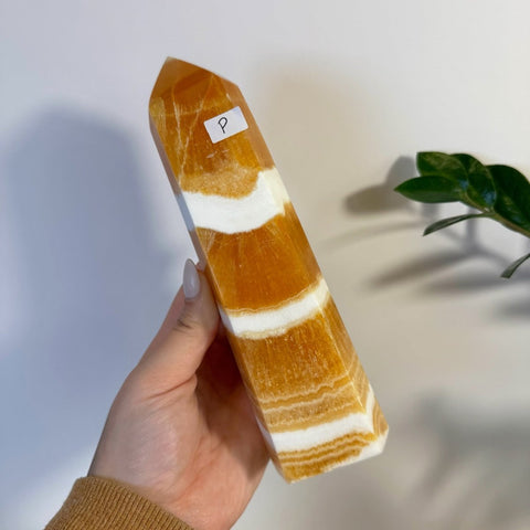 Imperfect Orange Calcite Tower P 16 - Kenna's Crystals from TikTok