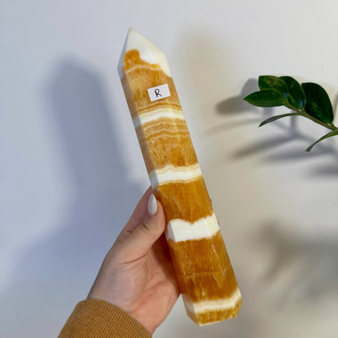 Imperfect Orange Calcite Tower R 18 - Kenna's Crystals from TikTok