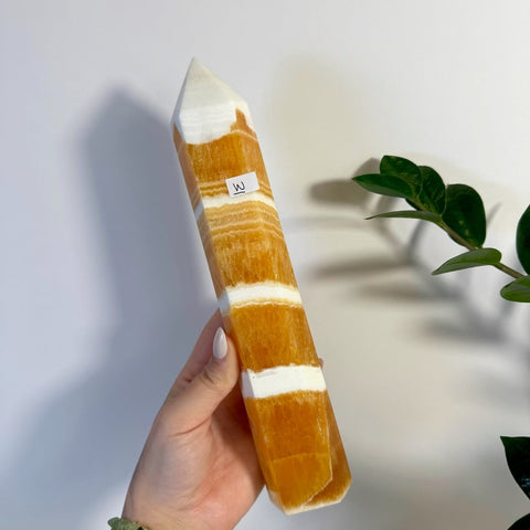 Imperfect Orange Calcite Tower W 23 - Kenna's Crystals from TikTok