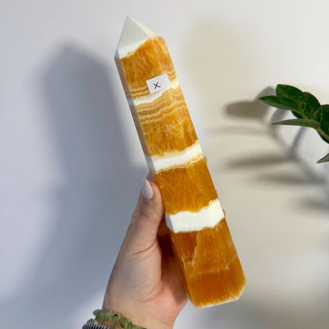 Imperfect Orange Calcite Tower X 24 - Kenna's Crystals from TikTok