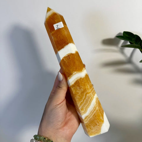 Imperfect Orange Calcite Tower Z 26 - Kenna's Crystals from TikTok