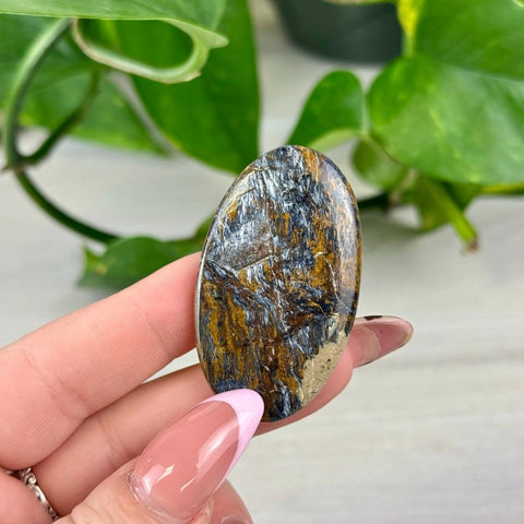 Imperfect Pietersite Palm Stone 33 2 - Kenna's Crystals from TikTok