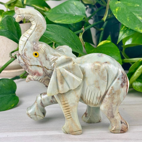 Imperfect Soapstone Elephant 1 - Kenna's Crystals from TikTok