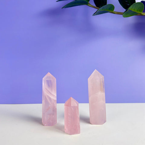 Intuitively Picked Rose Quartz Tower