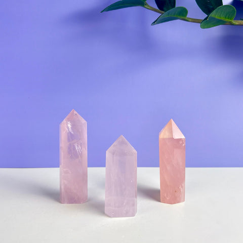 Intuitively Picked Rose Quartz Tower