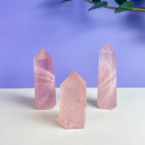 Intuitively Picked Rose Quartz Tower