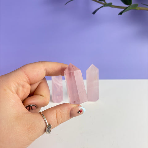 Intuitively Picked Rose Quartz Tower
