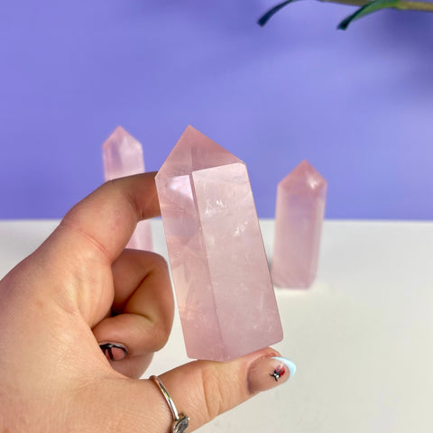 Intuitively Picked Rose Quartz Tower
